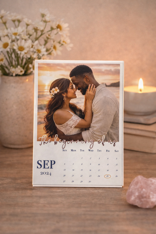 Custom Photo Magnet – Save the Date | Personalized Wedding, Engagement & Anniversary Magnet | Couple Memory Fridge Magnet Gift