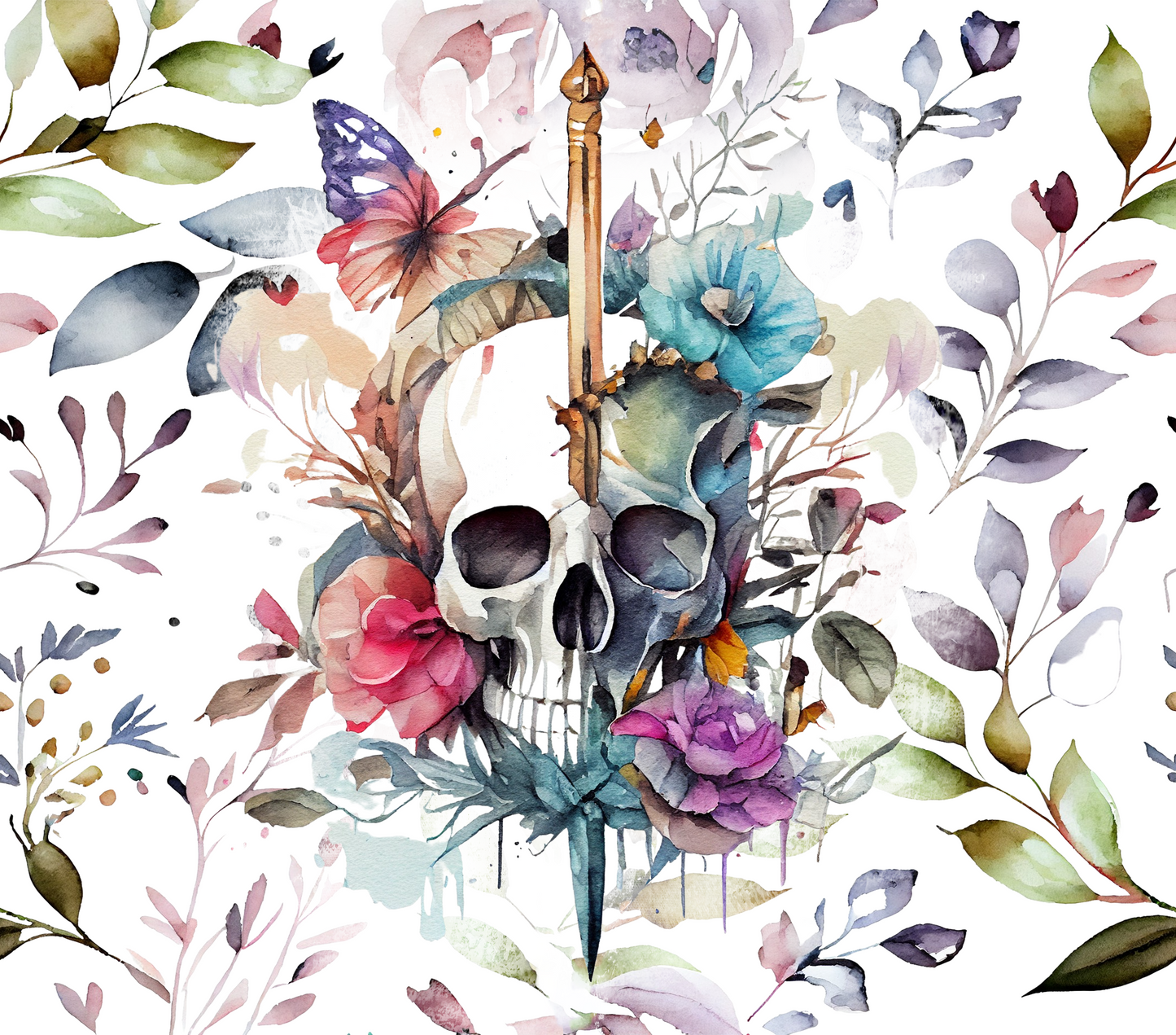 Custom 20oz Skinny Tumbler with Straw – Floral, Funny, Gothic, and Animal Designs – Personalized Sublimation Gift for Her or Him