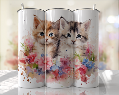 Custom 20oz Skinny Tumbler with Straw – Floral, Funny, Gothic, and Animal Designs – Personalized Sublimation Gift for Her or Him
