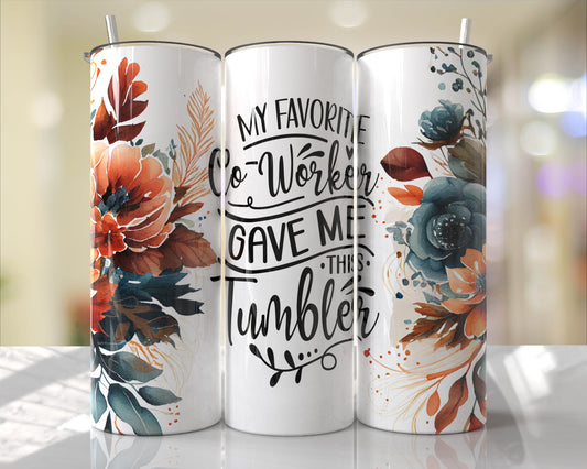 Custom 20oz Skinny Tumbler with Straw – Floral, Funny, Gothic, and Animal Designs – Personalized Sublimation Gift for Her or Him
