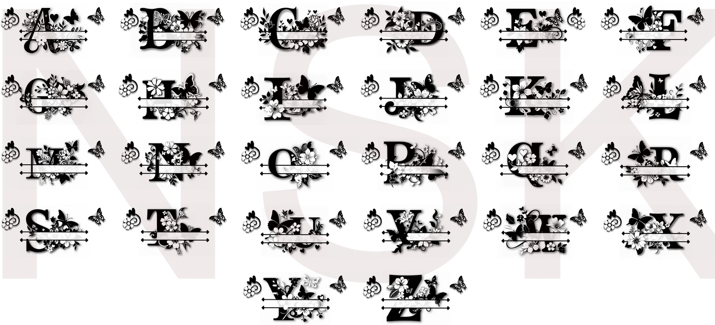 Personalized Floral Initial Mug • Custom Name Coffee Cup