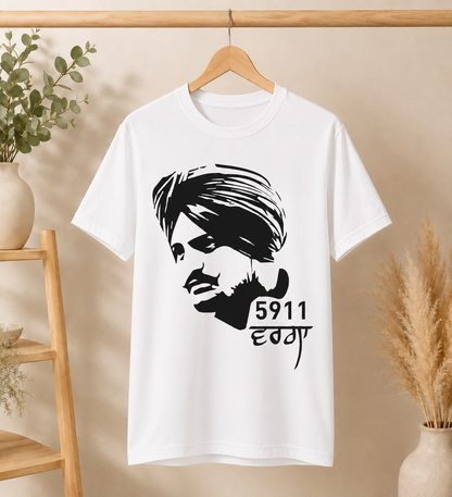 Sidhu Moosewala Tribute T-Shirt | 5911 Legend Punjabi Graphic Tee | Moosewala Fan Shirt | Gift for Fans