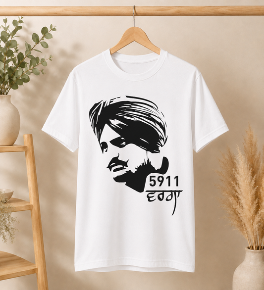 Sidhu Moosewala Tribute T-Shirt | 5911 Legend Punjabi Graphic Tee | Moosewala Fan Shirt | Gift for Fans