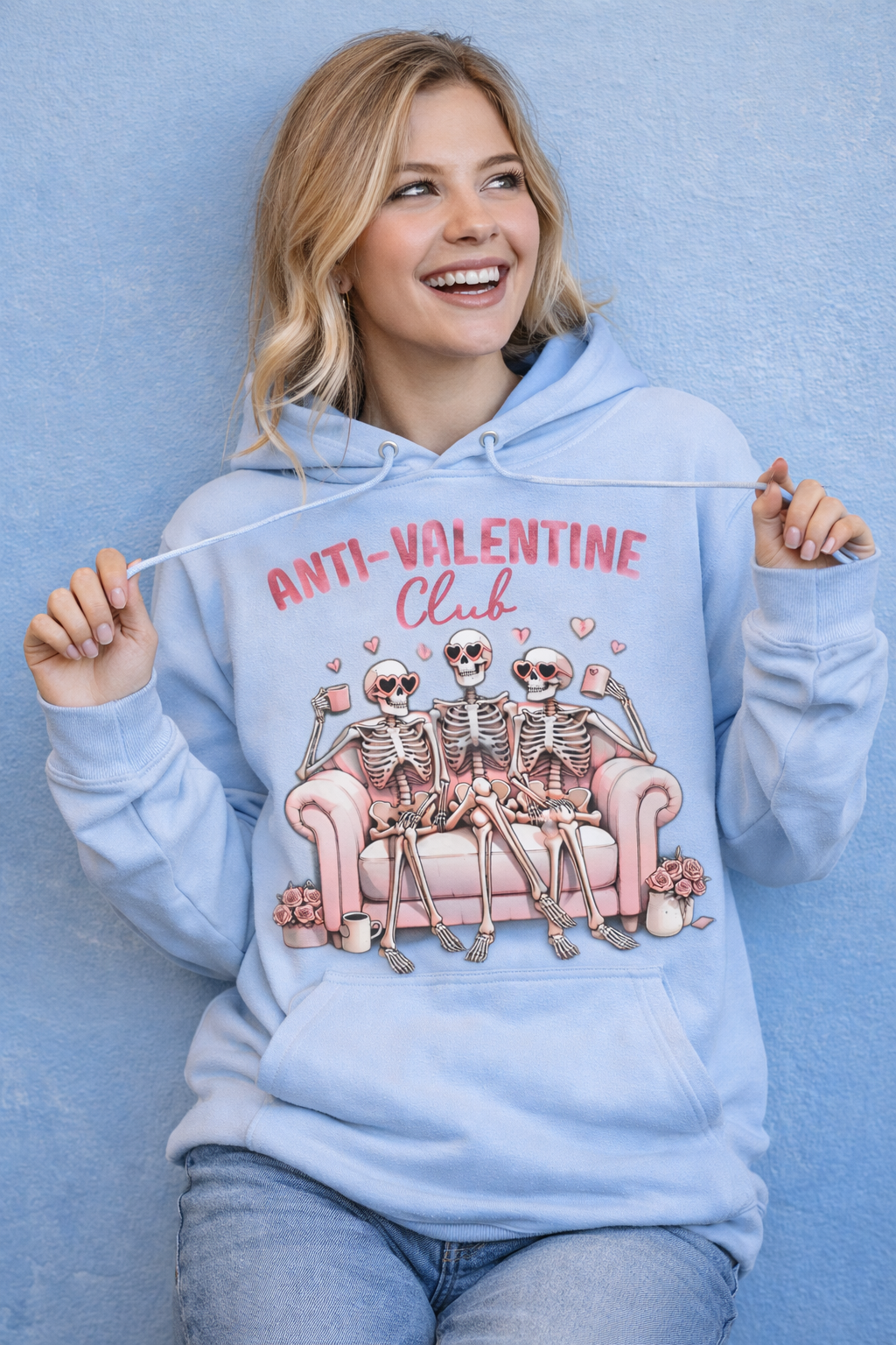 Anti-Valentine's Day Hoodie • Trendy Graphic Pullover