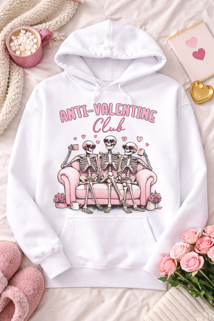 Anti-Valentine's Day Hoodie • Trendy Graphic Pullover