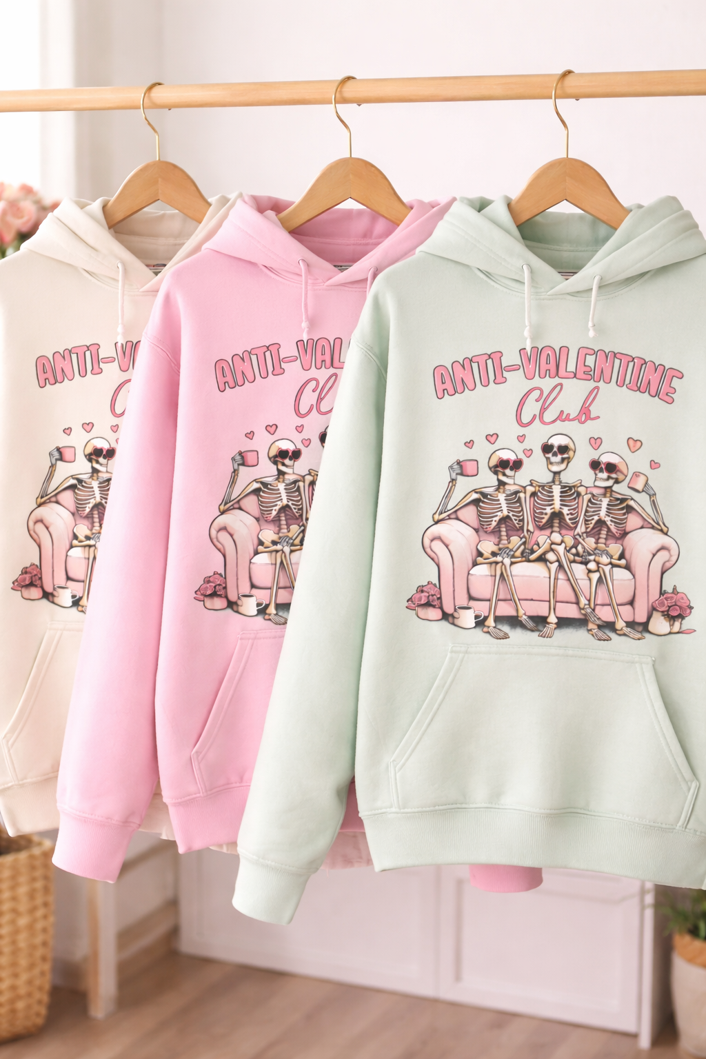 Anti-Valentine's Day Hoodie • Trendy Graphic Pullover