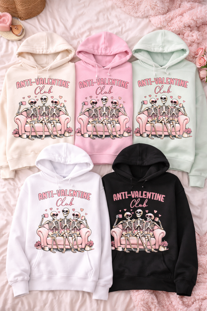 Anti-Valentine's Day Hoodie • Trendy Graphic Pullover