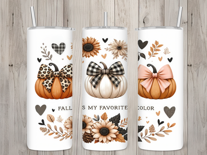 20oz Thanksgiving Tumbler with Straw & Lid – Pumpkin Harvest Sublimation Skinny Tumbler, Stainless Steel Insulated Cup, Custom Printed Fall Gift