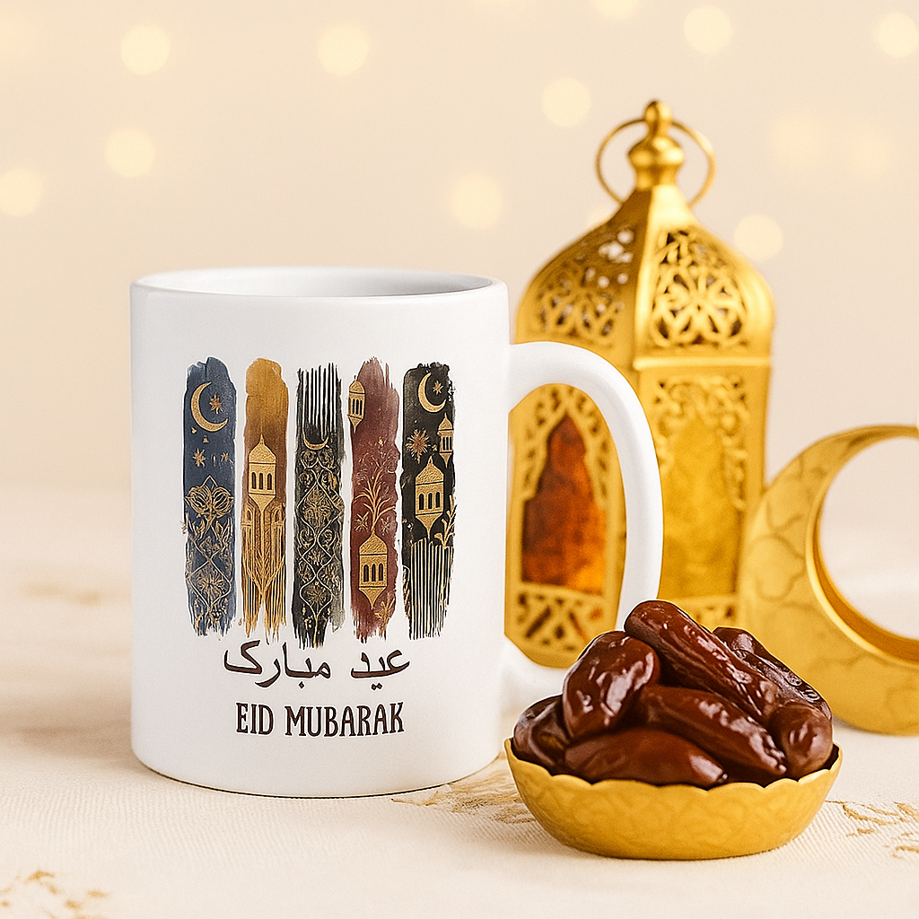 Eid Mubarak Mug | Islamic Gift for Eid, Ramadan & Iftar |  Elegant Arabic Gift