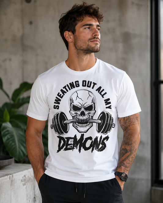 Sweating Out All My Demons Unisex Gym T-Shirt