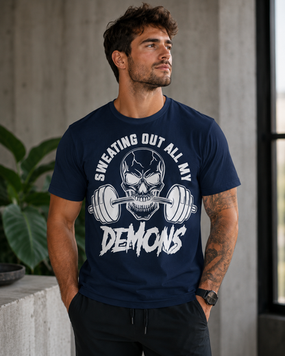 Sweating Out All My Demons Unisex Gym T-Shirt