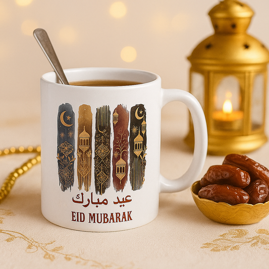 Eid Mubarak Mug | Islamic Gift for Eid, Ramadan & Iftar |  Elegant Arabic Gift
