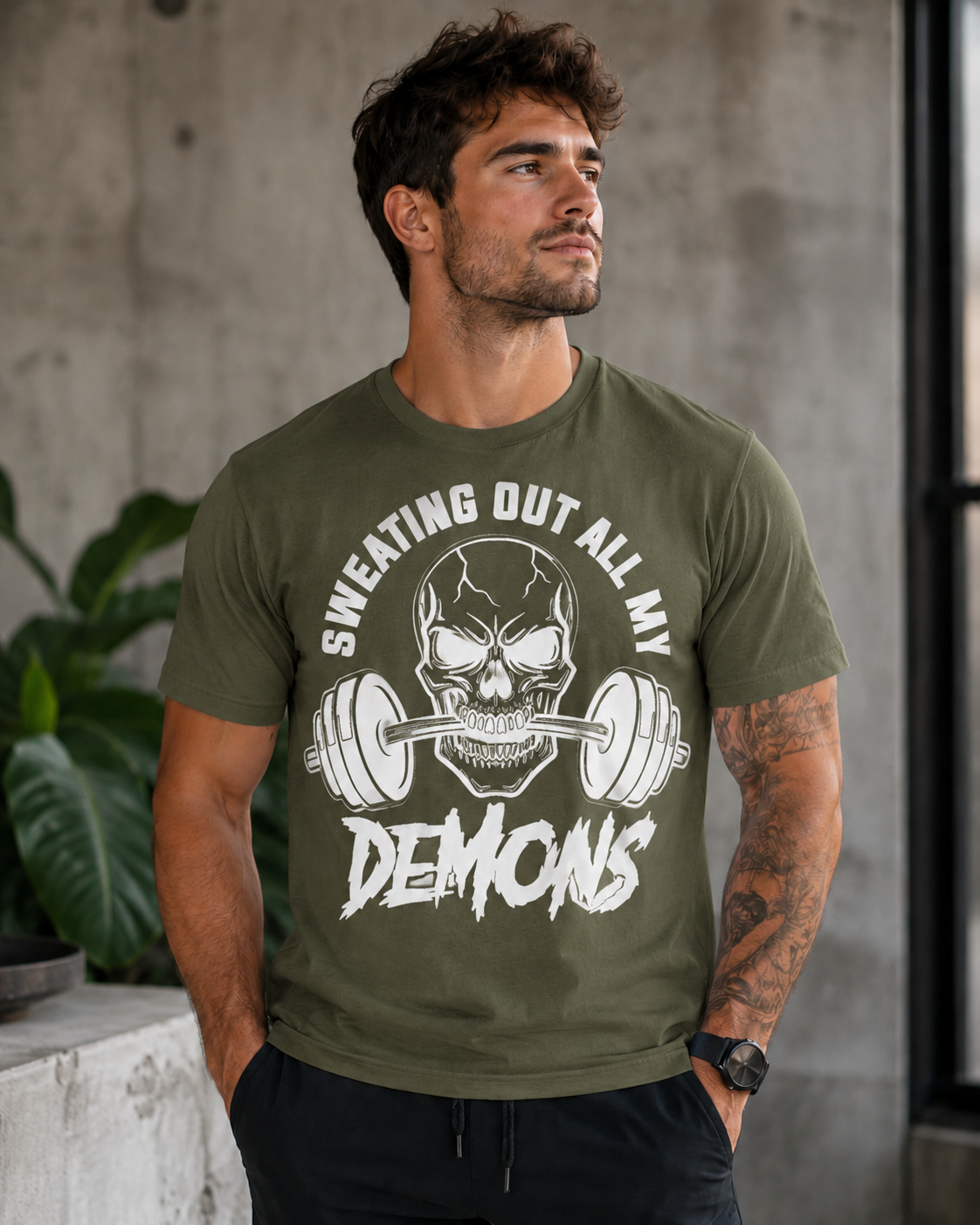 Sweating Out All My Demons Unisex Gym T-Shirt