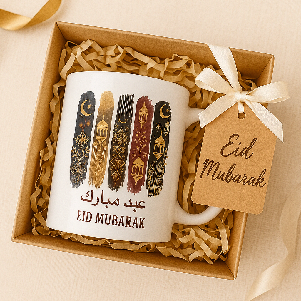 Eid Mubarak Mug | Islamic Gift for Eid, Ramadan & Iftar |  Elegant Arabic Gift