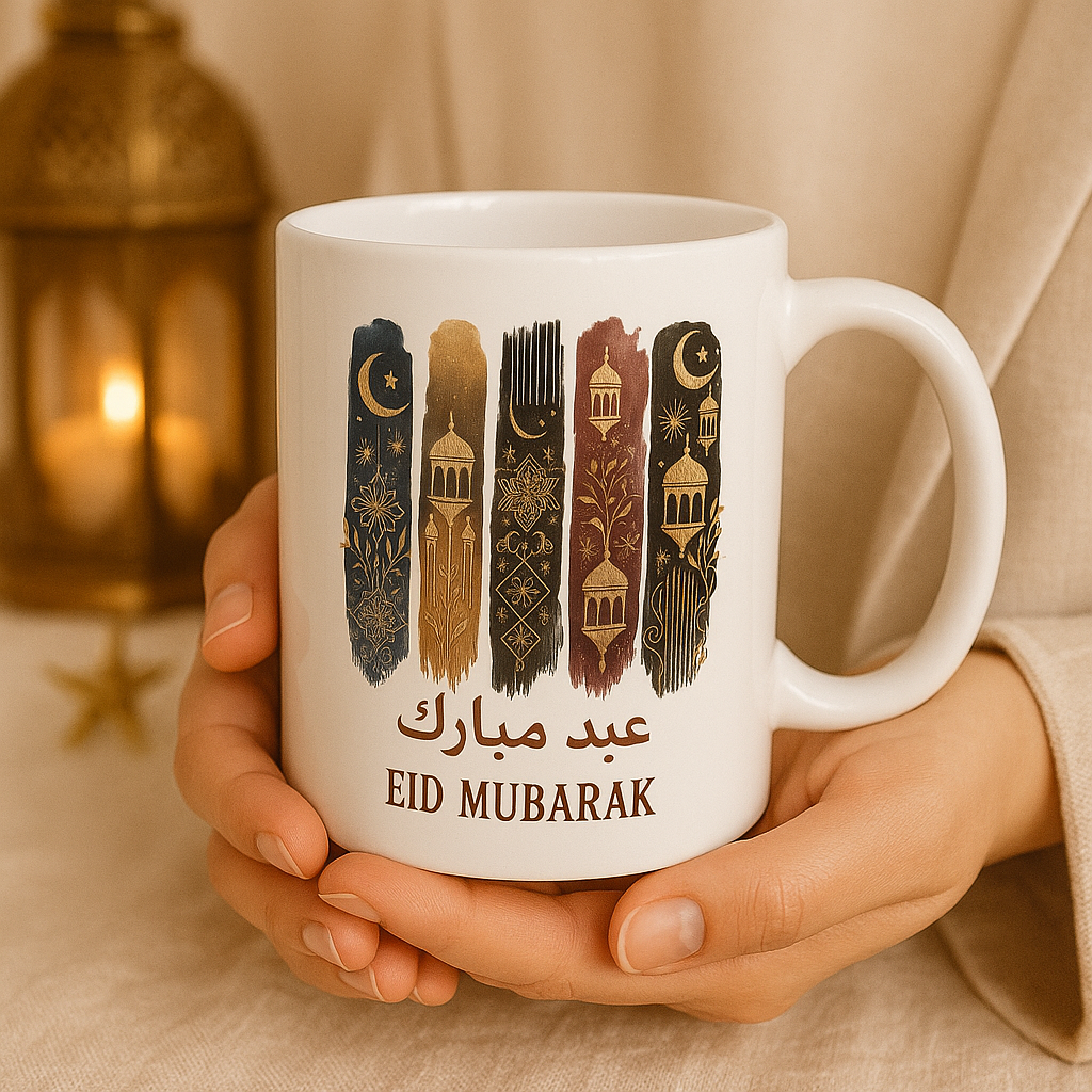 Eid Mubarak Mug | Islamic Gift for Eid, Ramadan & Iftar |  Elegant Arabic Gift