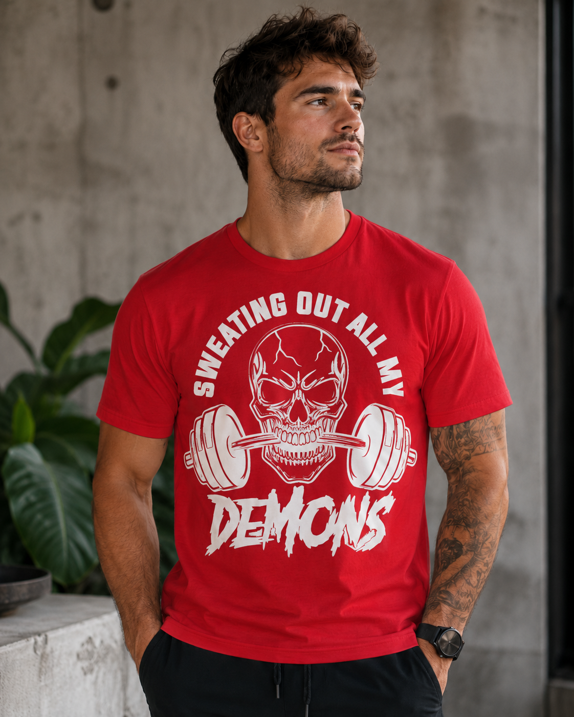 Sweating Out All My Demons Unisex Gym T-Shirt