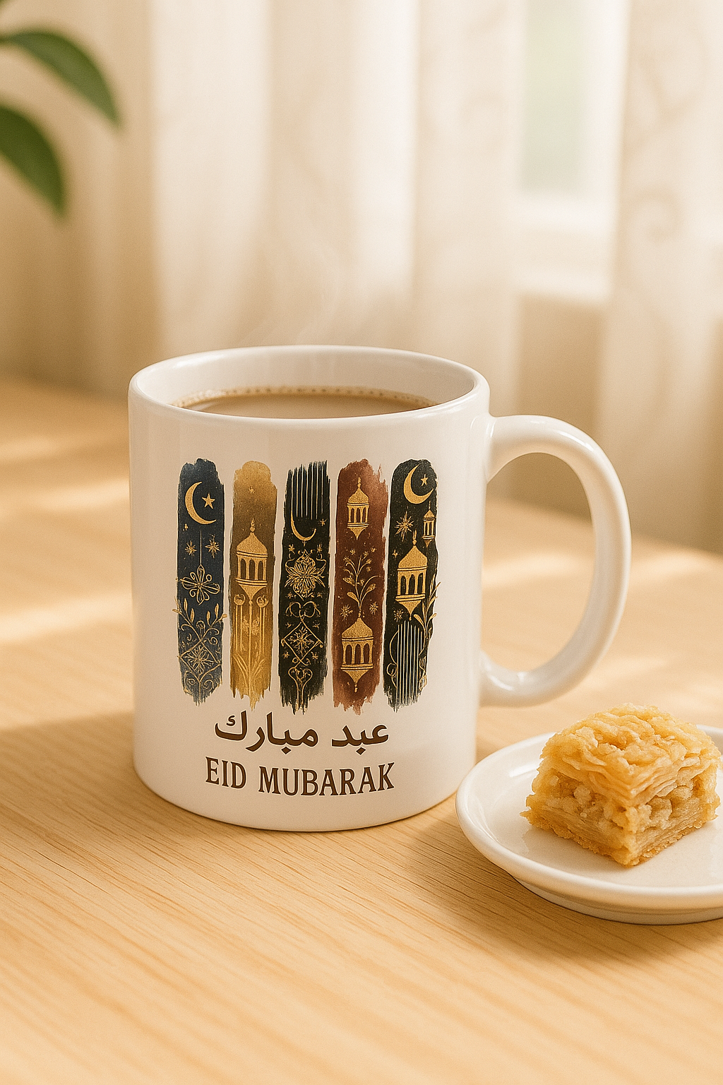 Eid Mubarak Mug | Islamic Gift for Eid, Ramadan & Iftar |  Elegant Arabic Gift