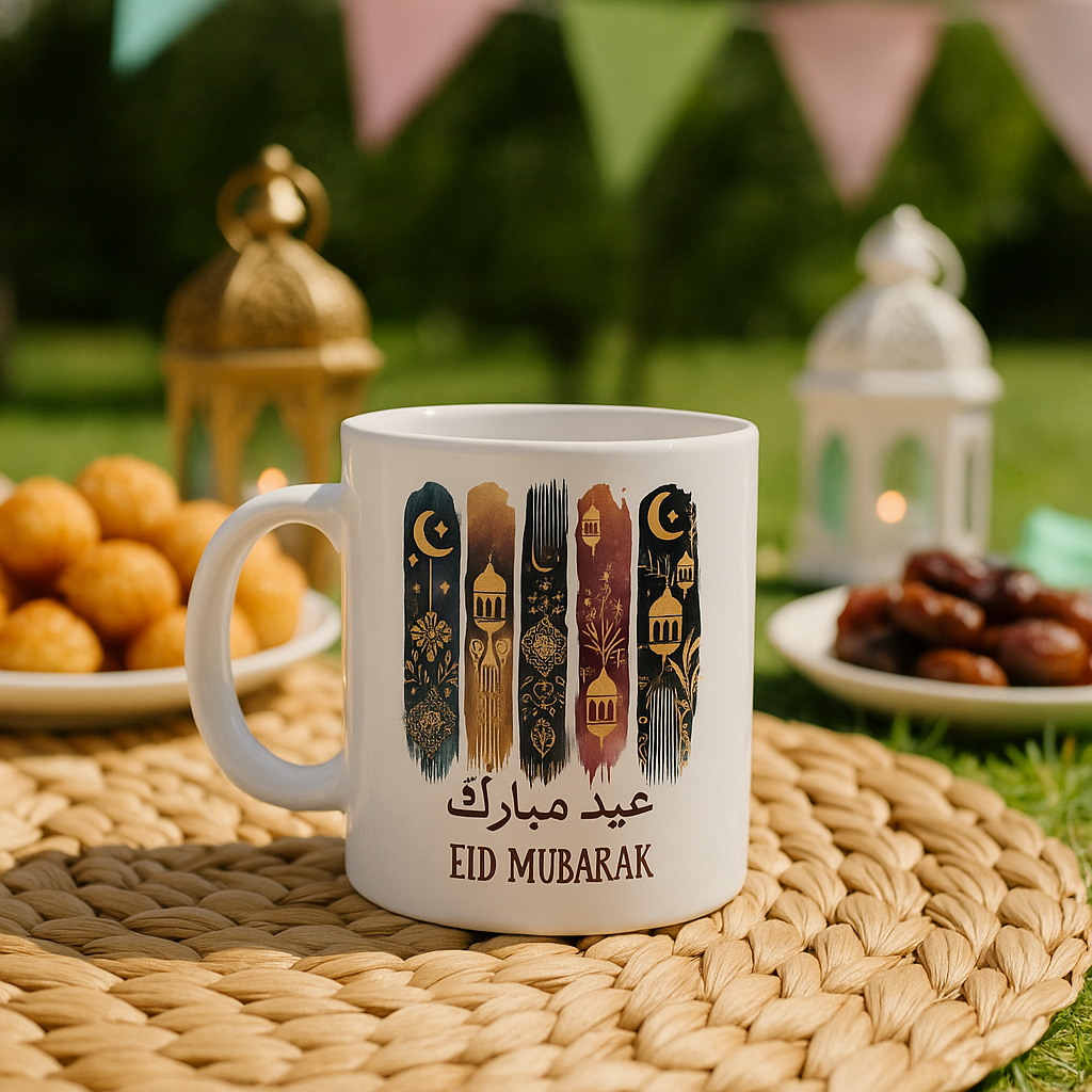 Eid Mubarak Mug | Islamic Gift for Eid, Ramadan & Iftar |  Elegant Arabic Gift