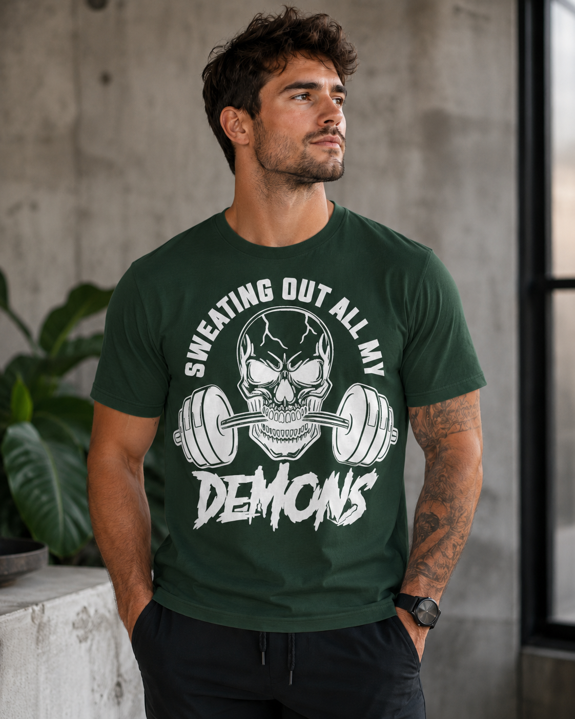 Sweating Out All My Demons Unisex Gym T-Shirt