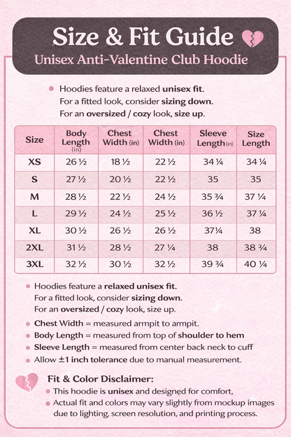 Anti-Valentine's Day Hoodie • Trendy Graphic Pullover