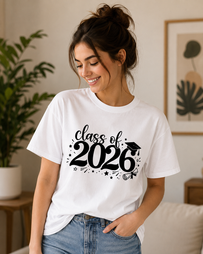Class of 2026 T-Shirt, Senior 2026 Shirt, Graduation Gift for Her Him, Graduate Tee, School Graduation Shirt, Senior Year Shirt