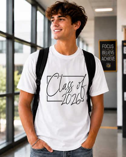 Class of 2026 T-Shirt, Senior 2026 Shirt, Graduation Gift for Her Him, Graduate Tee, School Graduation Shirt, Senior Year Shirt