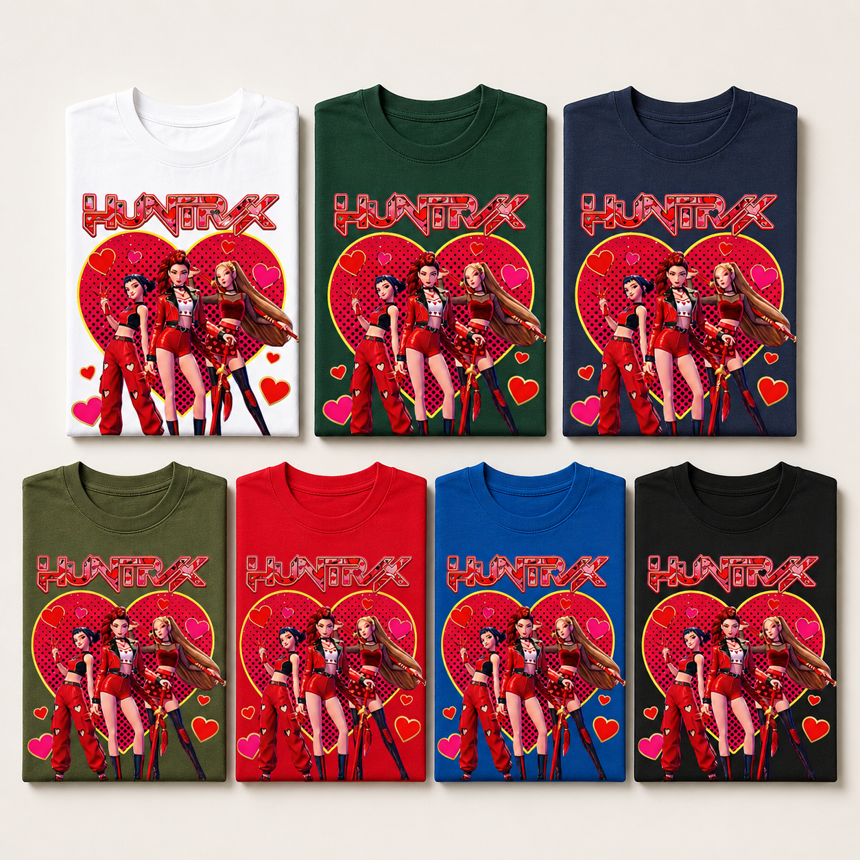 K-Pop Inspired Heart Graphic T-Shirt