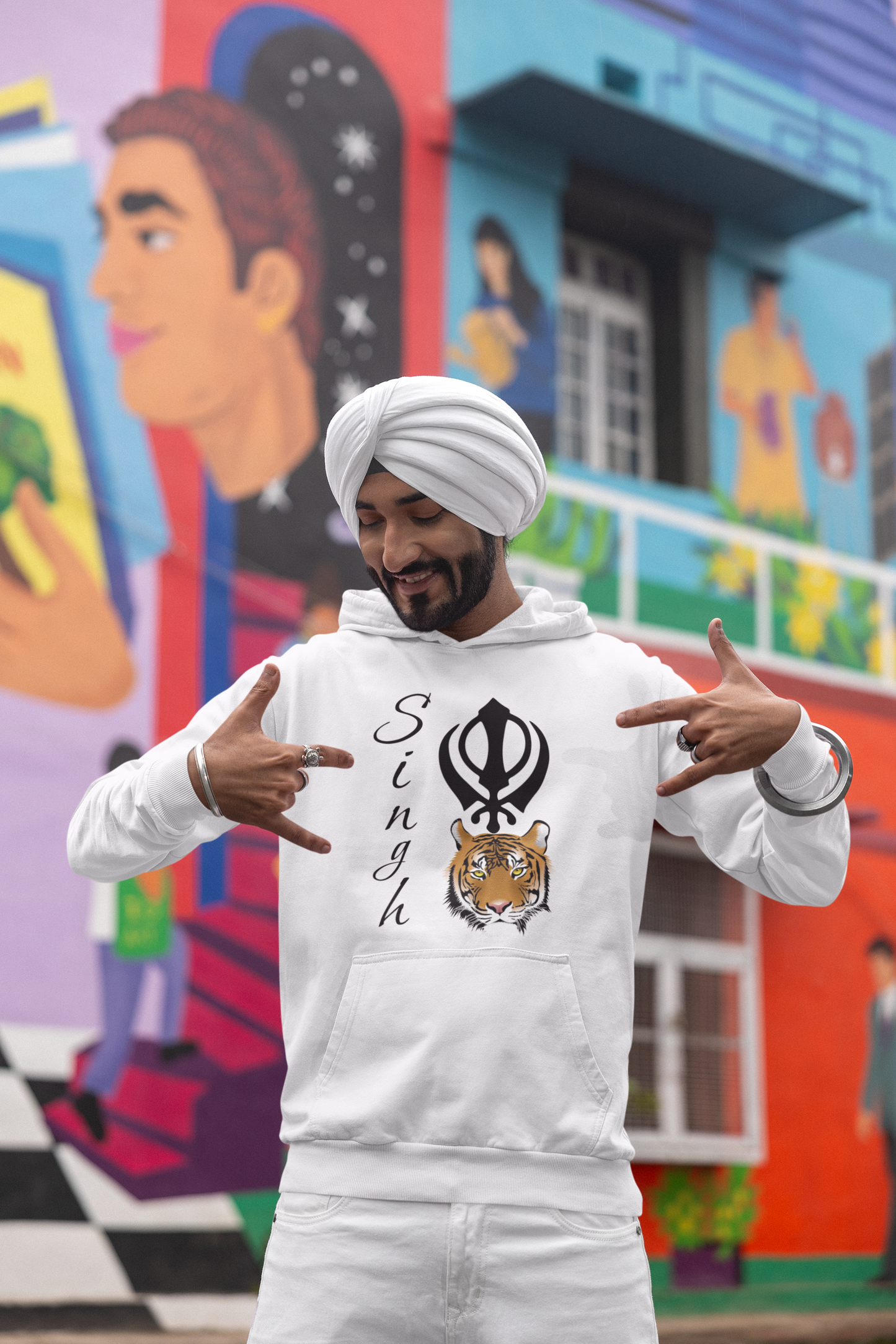 Singh Kaur Matching Hoodies | Sikh Pride, Khanda Tiger Design