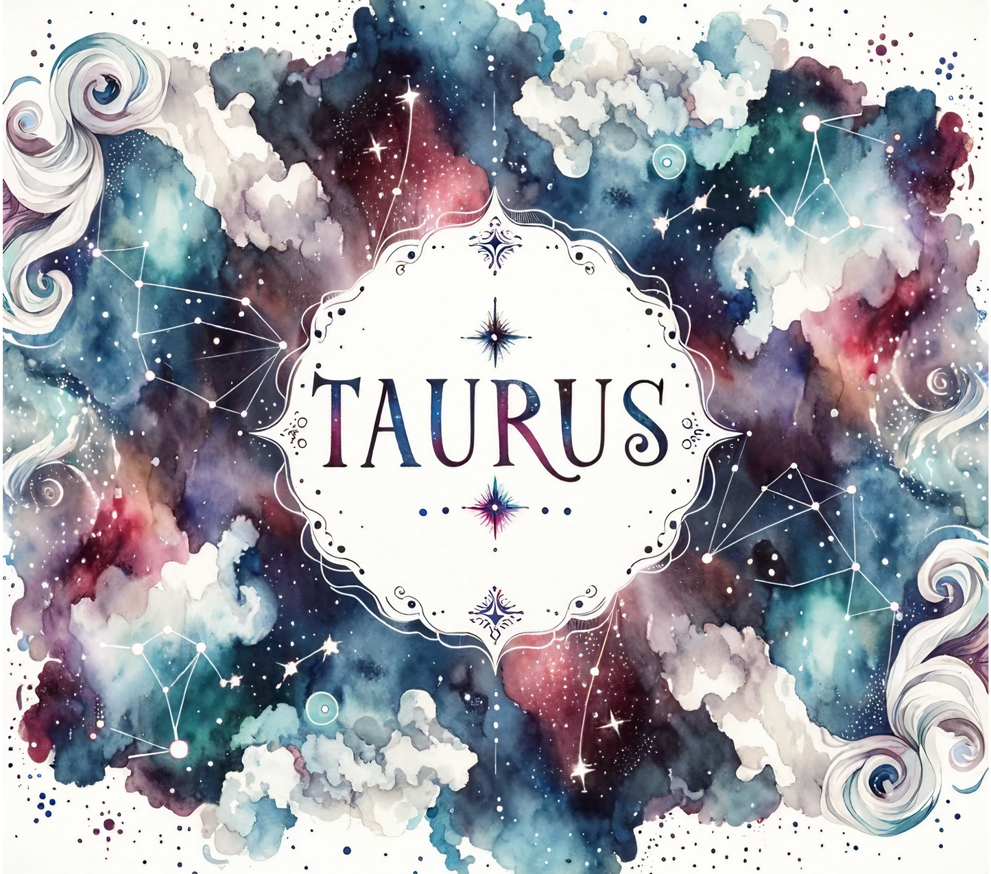 Custom Zodiac Tumbler with Straw - 20oz Skinny Stainless Steel Insulated Cup - Personalized Astrology Gift - Sublimation Abstract Design