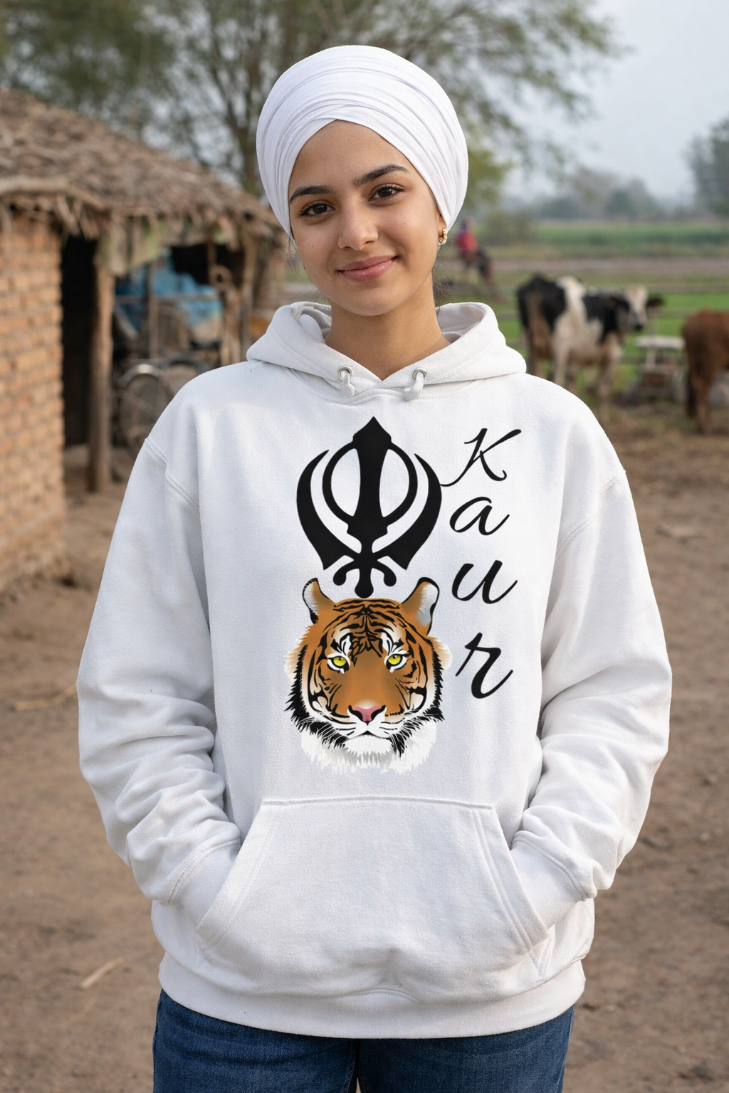 Singh Kaur Matching Hoodies | Sikh Pride, Khanda Tiger Design