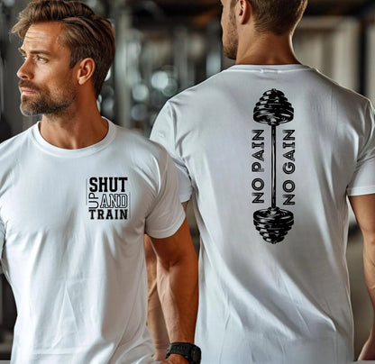 No Pain No Gain Gym T-Shirt | Motivational Fitness Shirt