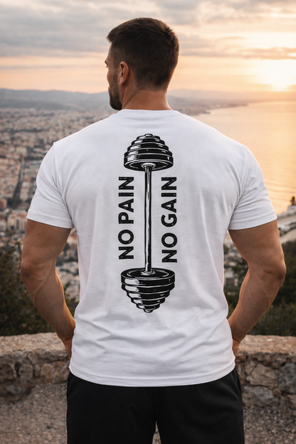 No Pain No Gain Gym T-Shirt | Motivational Fitness Shirt